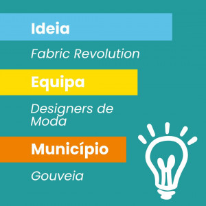 Com a ideia Fabric Revolution, a equipa Designers de Moda, do Agrupamento de Escolas de Gouveia, participa na MINI COP.Centenas de alunos de todo o pas, do 7 ao 12 ano, candidataram-se  2 edio da MINI COP com ideias para tornar o pas mais sustentvel.