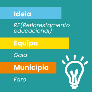 RE(Reflorestamento educacional) foi a ideia apresentada pela equipa Gaia da Escola Secundria Joo de Deus, de Faro.Se achas que esta ideia deve passar  Final da 2 edio da MINI COP, deixa like neste vdeo.Centenas de alunos de todo o pas, do 7 ao 12 ano