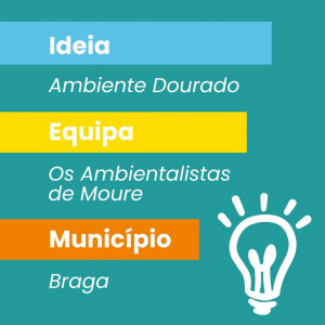Do Agrupamento de Escolas de Moure e Ribeira do Neiva, de Braga, a equipa Os Ambientalistas de Moure traz  MINI COP a proposta Ambiente Dourado.Centenas de alunos de todo o pas, do 7 ao 12 ano, candidataram-se  2 edio da MINI COP com ideias para torn